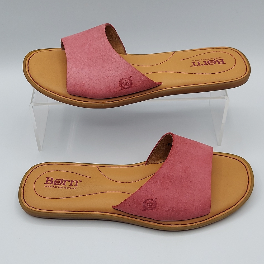 Born Women's Pink Suede Slide Sandals Women's Size 7 - Picture 6 of 11
